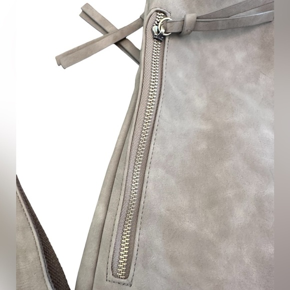 Joy Susan Tan Triangular Backpack with Adjustable Straps NWT - Picture 8 of 9